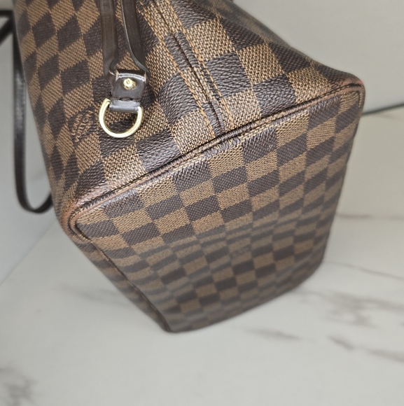 Louis Vuitton Damier Ebene Neverfull Tote Bag MM Size - Picture 8 of 15